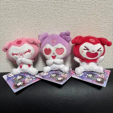 귀여운 산리오 마스코트 쿠로미 표정 컬러풀 세 종류 세트