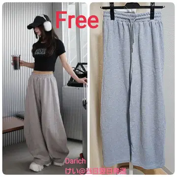 다리치 샤이니 배럴 스웨트 팬츠 GRY FREE