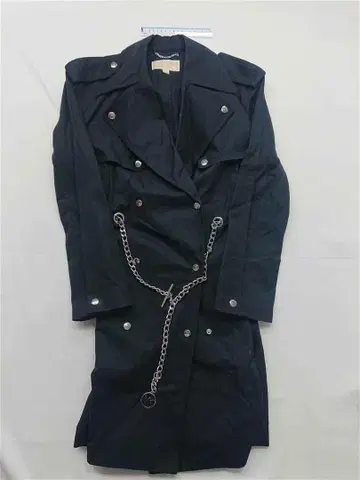 마이클 코스 체인 벨트 트렌치코트 블랙 S 여성용