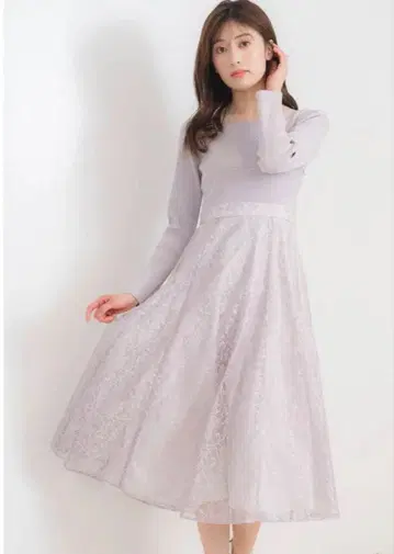 NOELA 오너먼트 레이스 도킹 원피스