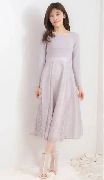 NOELA 오너먼트 레이스 도킹 원피스