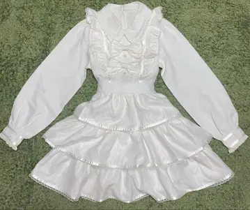 HoneyCinnamon 리본 포함 도트 튤 원피스