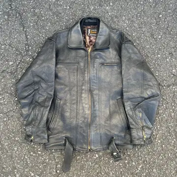 60s 짧은 기장 천연 가죽 가죽 자켓 빈티지 초레어 vtg