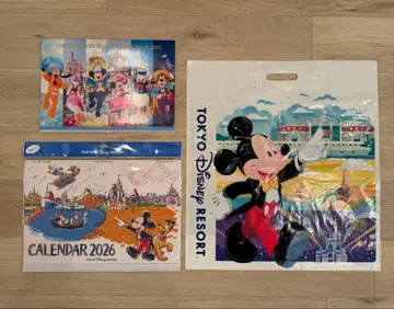 미사용 새상품 도쿄 디즈니 리조트 달력 2025 2026과 백