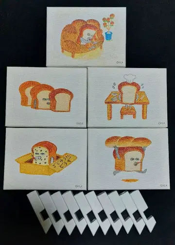 빵도둑 미니 캔버스 5종 세트