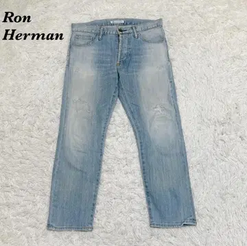 새상품급 Ron Herman 스트레치 스키니 데님 리페어 가공 S