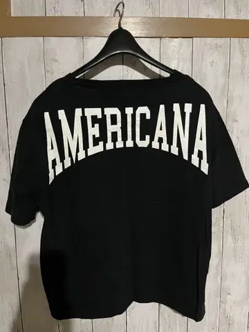 Americana 블랙 T셔츠 백 프린트