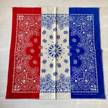 NOS 80s 트리코 반다나 빈티지 USA 페이즐리