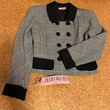 HIROKO BiS 버블 자켓 어깨 패드 싸개 버튼 장식 포켓