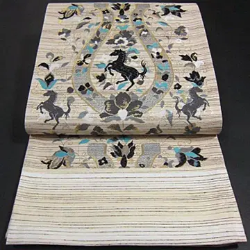 새상품 니시진 비단 오샤레 고급 후쿠로 오비 말 [면심 오시타테츠키]