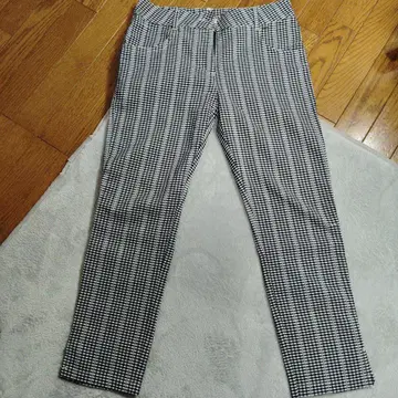 골프용 체크 무늬 슬림핏 캐주얼 팬츠 여성용