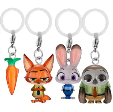 캡슐 토이 세트 주토피아 캐릭터 메지루시 액세서리 4개 세트