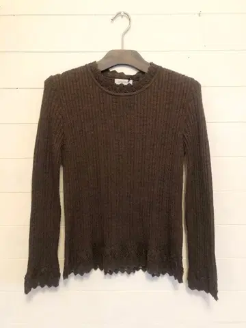 integration 인테그레이션 시스루 레이스 브라운 모 30%