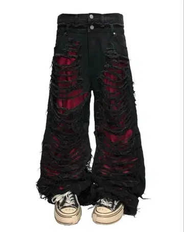 mmoption all damage death 데님 팬츠