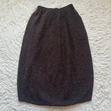 새상품급 요건 레일 롱 스커트 벌룬 트위드 울 코튼