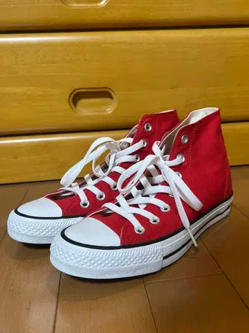 컨버스 넥스타 하이컷 빨간색 24.5 [ 새상품 미사용 ]