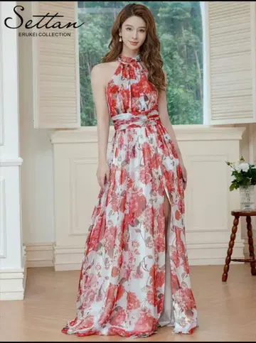 Settann 플라워 프린트 맥시 드레스 롱 드레스