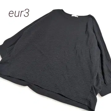 eur3 에울큐브 리브 볼륨 티셔츠 루즈 빅