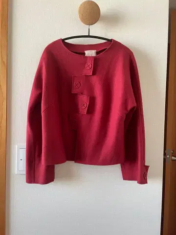 시빌라 펠트 소재 자켓 빨간색