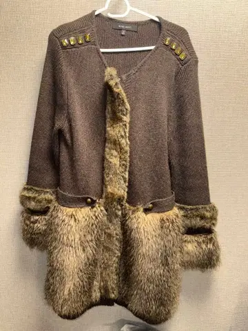 나인 웨스트 브라운 롱 가디건