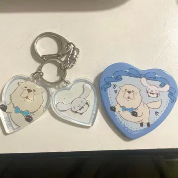 스파이 패밀리 산리오 본드 하트 캔뱃지 아크릴 키링