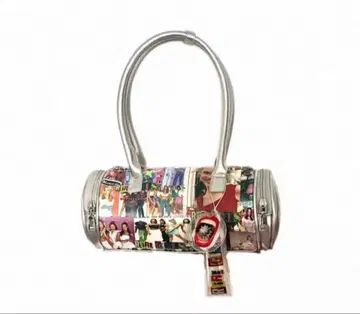 콜라주 프린트 실버 핸드백 y2k 그런지 헤이세이 갸루 새상품