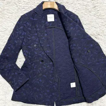 미사용급 DON PEPE 요철 올 패턴 니트 더블 테일러드 자켓