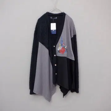 이즈스칼라 553266: 3가지 소재 믹스 꽃 x 나비 자수 가디건