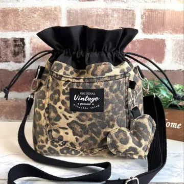 핸드메이드 복조리 숄더백 레오파드 무늬 레오파드