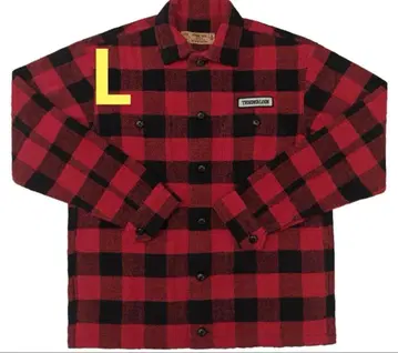 [새상품] L 사이즈 텐더 로인 버팔로 자켓 셔츠 빨간색