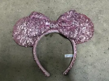 핑크 스팽글 리본 헤어밴드 디즈니
