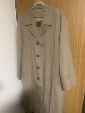 NEWPORT HARBOR 베이지 트렌치코트 남성용 사이즈 L 구제 의류