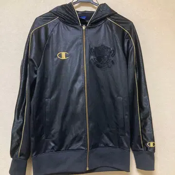 Champion 후드 부착 자켓 블랙