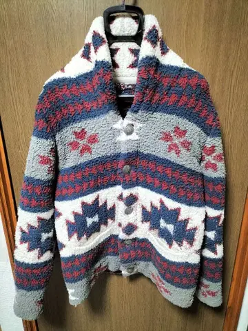 카우친풍 니트 자켓 네이티브 무늬