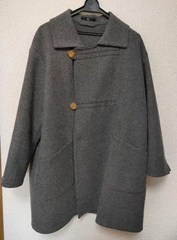 45rpm 루즈핏 하프 코트 그레이 색상 메리노울