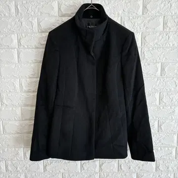 인디비/스탠드 카라 자켓/무지/36/S/블랙/히요쿠