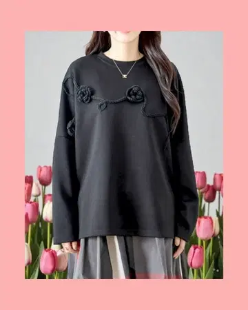 입체 케이블 데코레이션 풀오버 L~XL