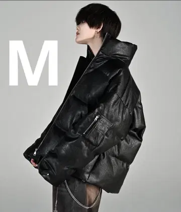 아들러 히트 패디드 자켓 가죽 블랙 M 사이즈