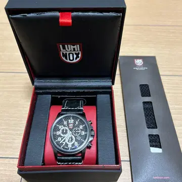 LUMINOX 크로노그래프 블랙 가죽
