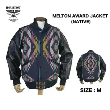 새상품*HOUSTON 휴스턴 멜톤 아워드 자켓 네이비 M