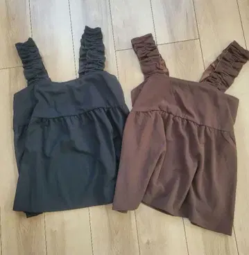 시마무라 프릴 뷔스티에 2색 세트 L