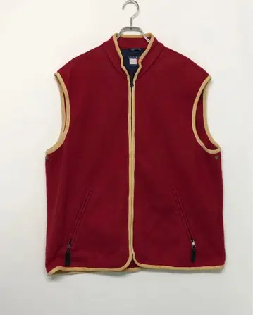 TOMMY HILFIGER 구제 의류 파이핑 집업 플리스 베스트