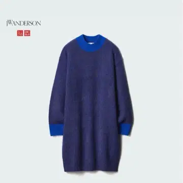 택 포함 새상품 JW UNIQLO 컬러 믹스 하이넥 원피스 (긴팔) M