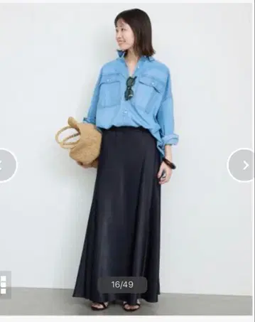 SLOBE IENA 새틴 플레어 스커트