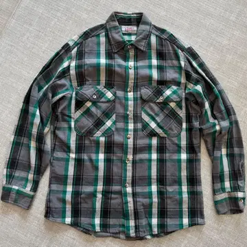 USA제 구제 의류 80's 플란넬 셔츠 뱀 무늬 플란넬 셔츠 좋은 배색