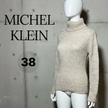 미쉘클랑 라메 믹스 모헤어 니트 터틀넥 38 M