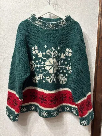 빈티지 에콰도르 핸드 니트 오버 사이즈 미국 빈티지 의류 미국 수입