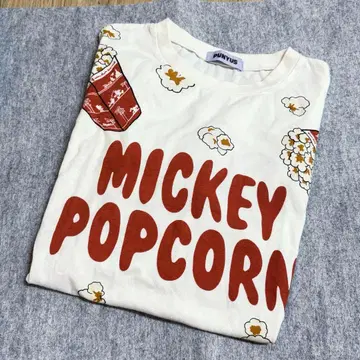 PUNYUS 미키 팝콘 T셔츠 푸뉴즈 디즈니
