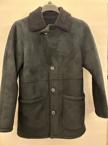 바나나리퍼블릭 블랙 스웨이드풍 코트