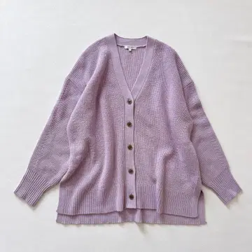 플라스테 오버 사이즈 가디건 M 라벤더 V넥
